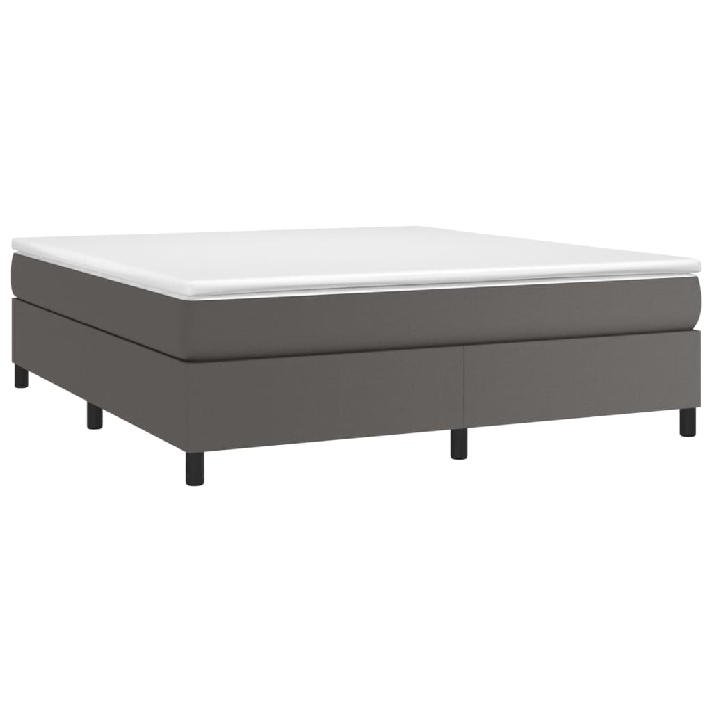 Struttura Letto a Rete a Molle Grigio 180x200 cm in Similpelle