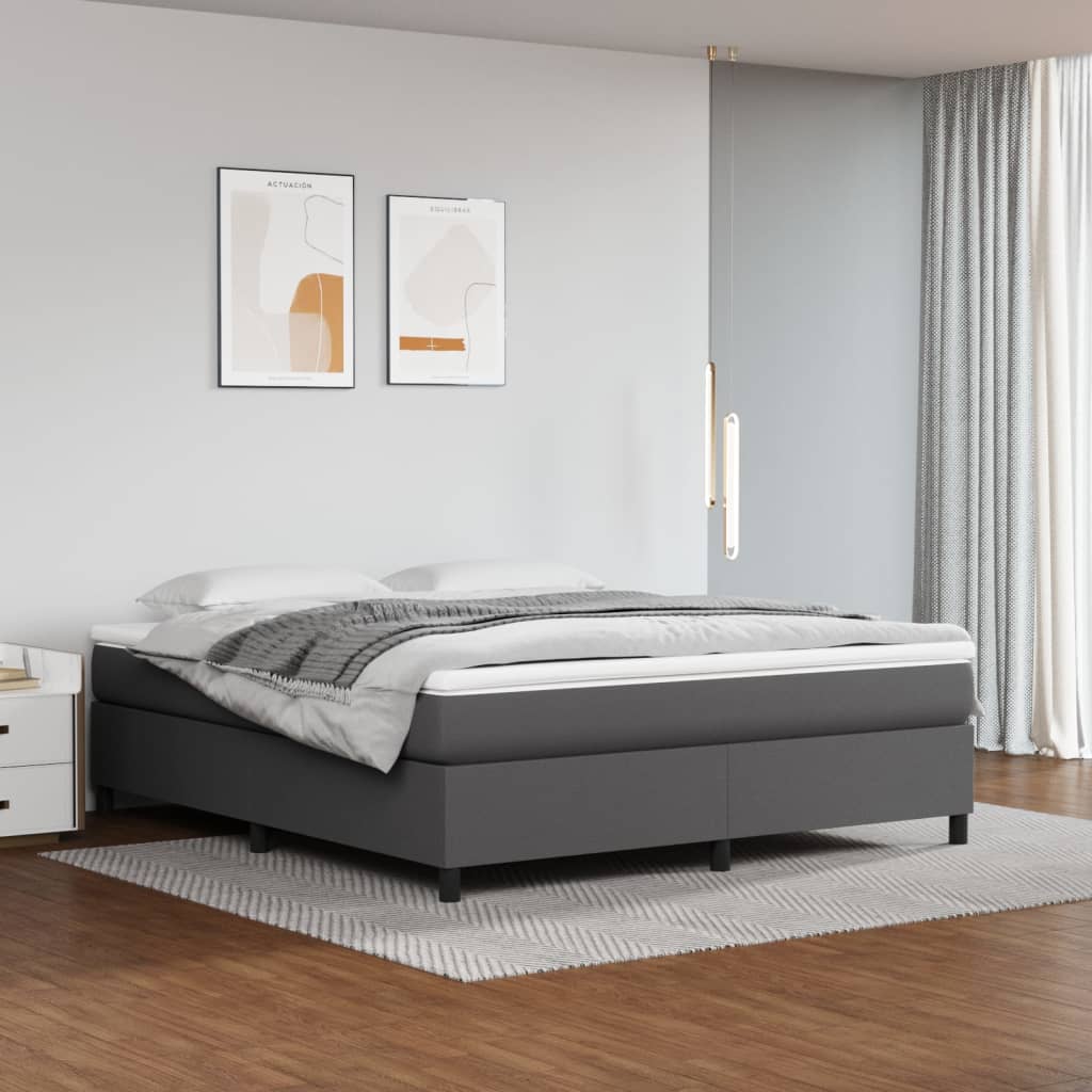 Struttura Letto a Rete a Molle Grigio 180x200 cm in Similpelle