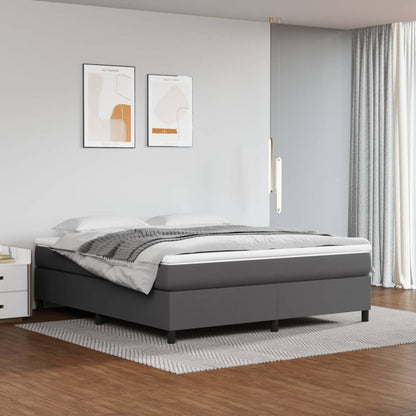 Struttura Letto a Rete a Molle Grigio 180x200 cm in Similpelle