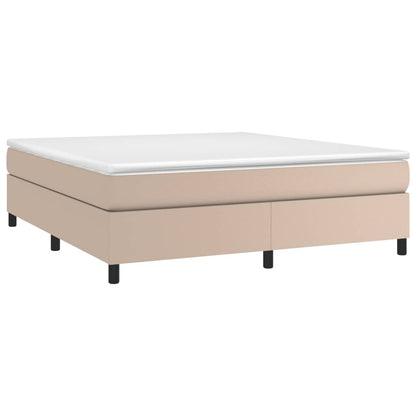 Struttura Letto a Rete a Molle Cappuccino 180x200 cm in Similpelle