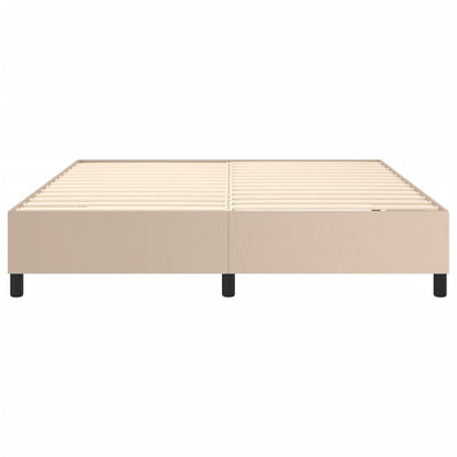 Struttura Letto a Rete a Molle Cappuccino 180x200 cm in Similpelle