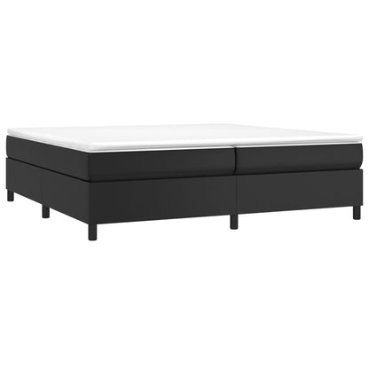 Struttura Letto a Rete a Molle Nero 200x200 cm in Similpelle