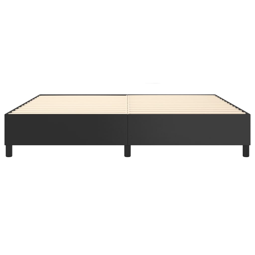 Struttura Letto a Rete a Molle Nero 200x200 cm in Similpelle