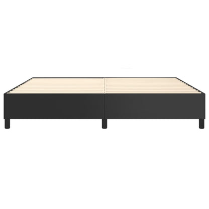 Struttura Letto a Rete a Molle Nero 200x200 cm in Similpelle