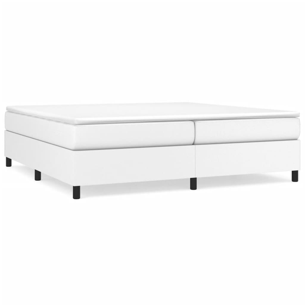 Struttura Letto a Rete a Molle Bianco 200x200 cm in Similpelle