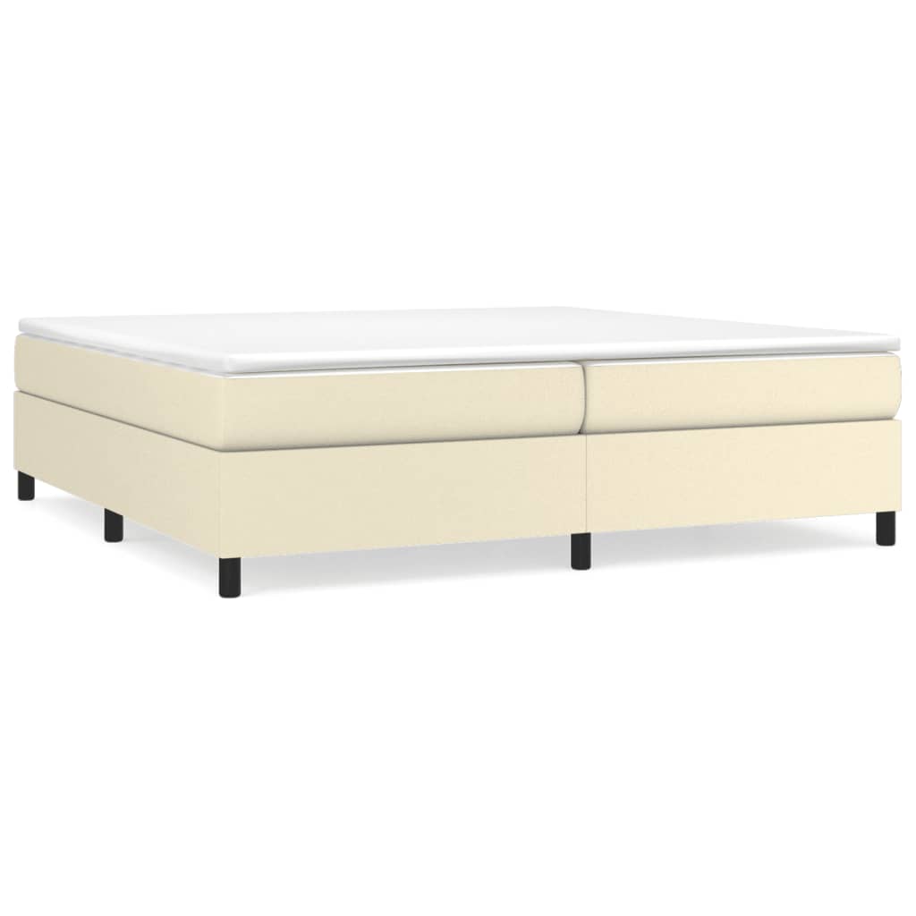 Struttura Letto a Rete a Molle Crema 200x200 cm in Similpelle