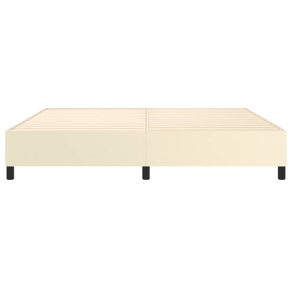 Struttura Letto a Rete a Molle Crema 200x200 cm in Similpelle