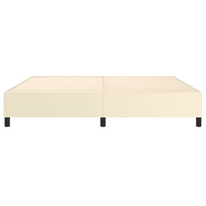 Struttura Letto a Rete a Molle Crema 200x200 cm in Similpelle