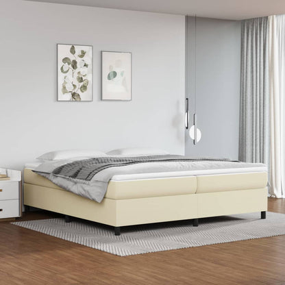 Struttura Letto a Rete a Molle Crema 200x200 cm in Similpelle