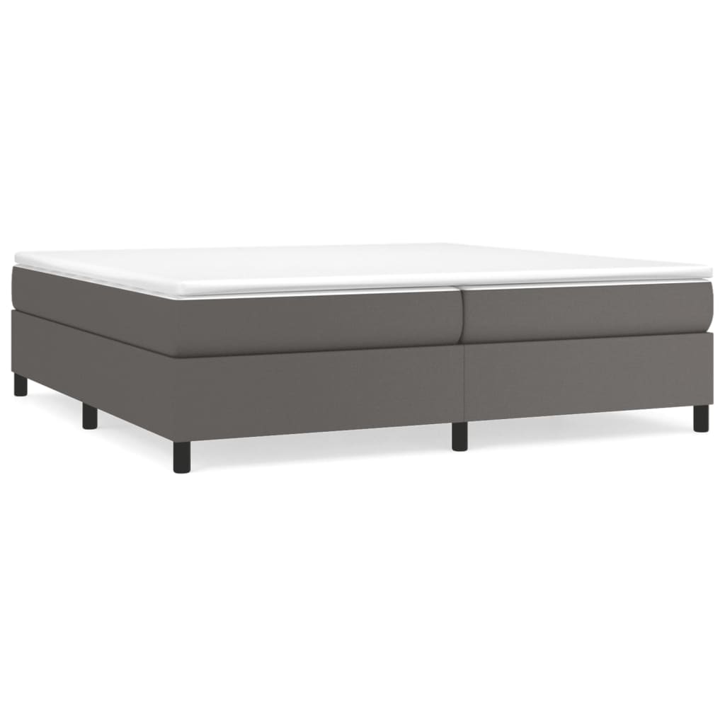 Struttura Letto a Rete a Molle Grigio 200x200 cm in Similpelle