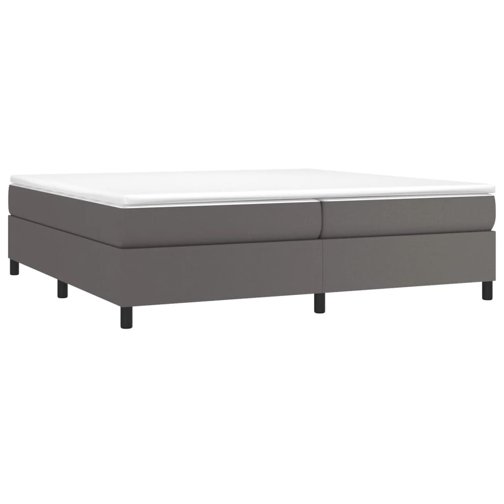 Struttura Letto a Rete a Molle Grigio 200x200 cm in Similpelle