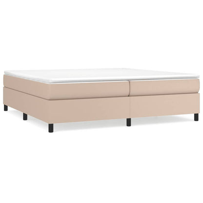 Struttura Letto a Rete a Molle Cappuccino 200x200 cm in Similpelle