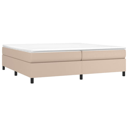 Struttura Letto a Rete a Molle Cappuccino 200x200 cm in Similpelle