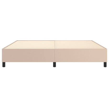 Struttura Letto a Rete a Molle Cappuccino 200x200 cm in Similpelle