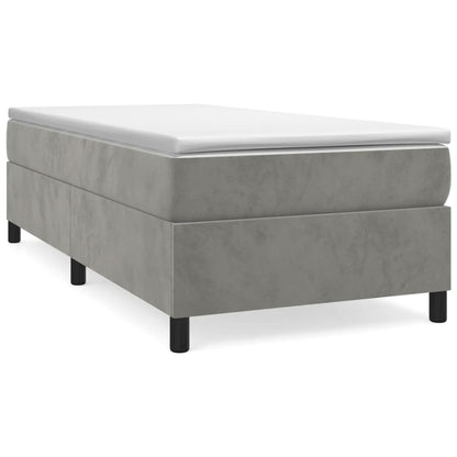 Struttura Letto a Rete a Molle Grigio Chiaro 80x200 cm Velluto