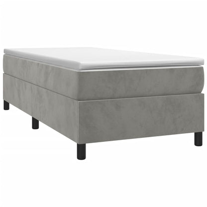 Struttura Letto a Rete a Molle Grigio Chiaro 80x200 cm Velluto