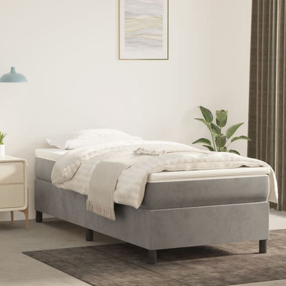 Struttura Letto a Rete a Molle Grigio Chiaro 80x200 cm Velluto