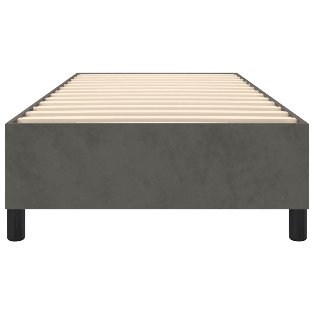 Struttura Letto a Rete a Molle Grigio Scuro 80x200 cm Velluto