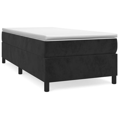 Struttura Letto a Rete a Molle Nero 80x200 cm in Velluto