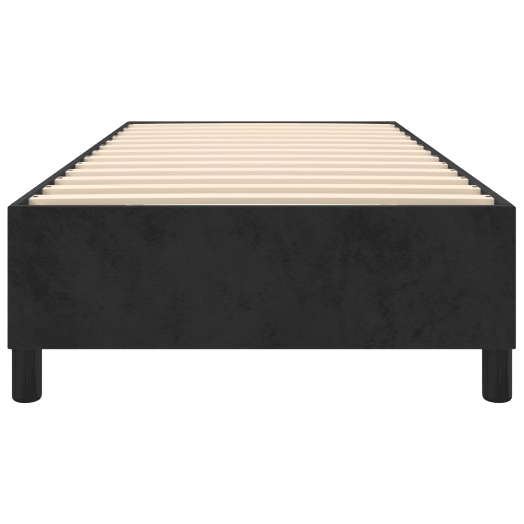 Struttura Letto a Rete a Molle Nero 80x200 cm in Velluto