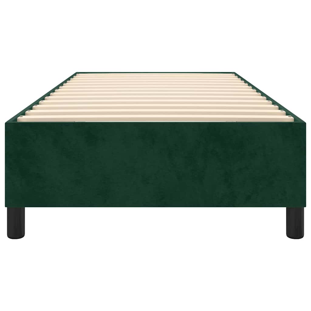 Struttura Letto a Rete a Molle Verde Scuro 80x200 cm in Velluto