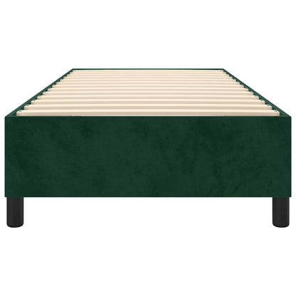 Struttura Letto a Rete a Molle Verde Scuro 80x200 cm in Velluto