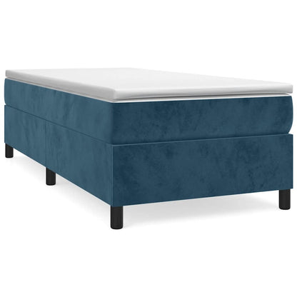 Struttura Letto a Rete a Molle Blu Scuro 80x200 cm in Velluto
