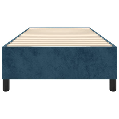 Struttura Letto a Rete a Molle Blu Scuro 80x200 cm in Velluto