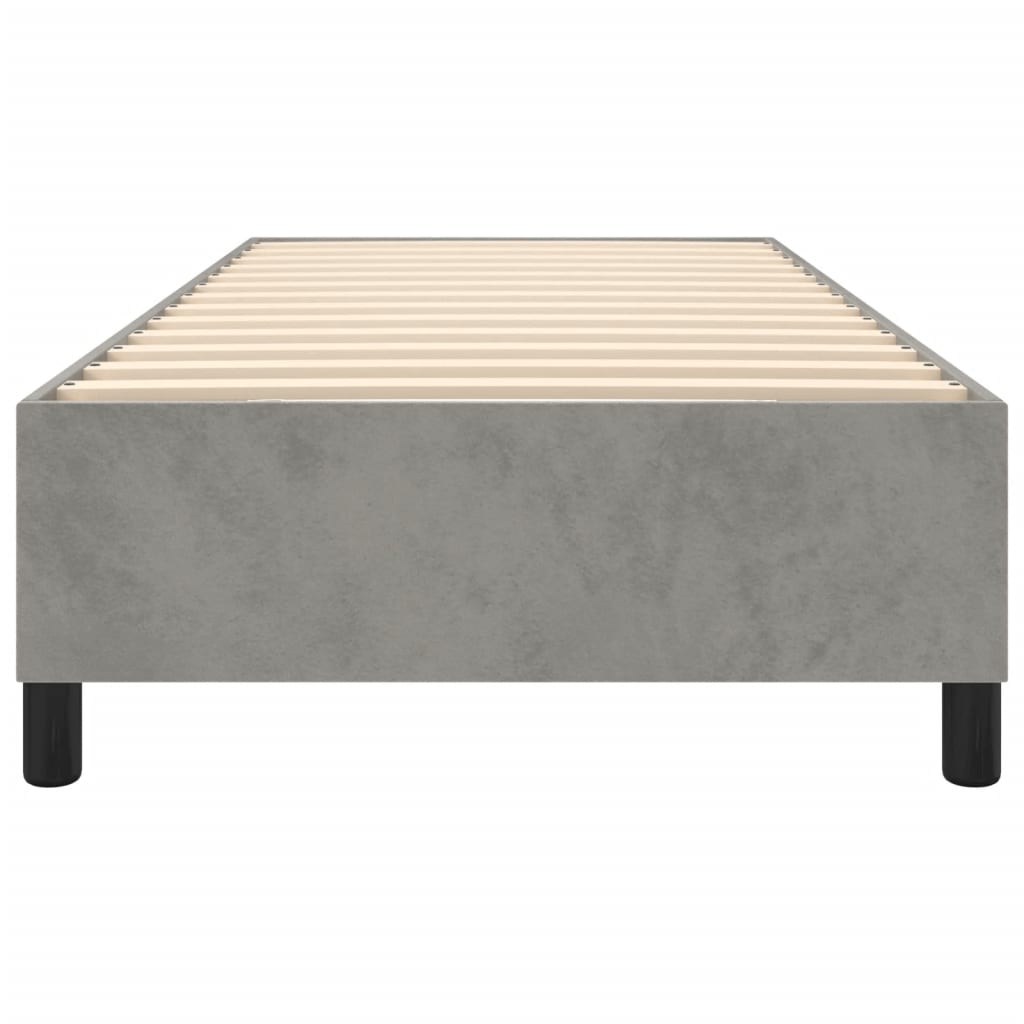 Struttura Letto a Rete a Molle Grigio Chiaro 90x190 cm Velluto