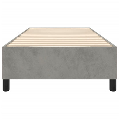 Struttura Letto a Rete a Molle Grigio Chiaro 90x190 cm Velluto