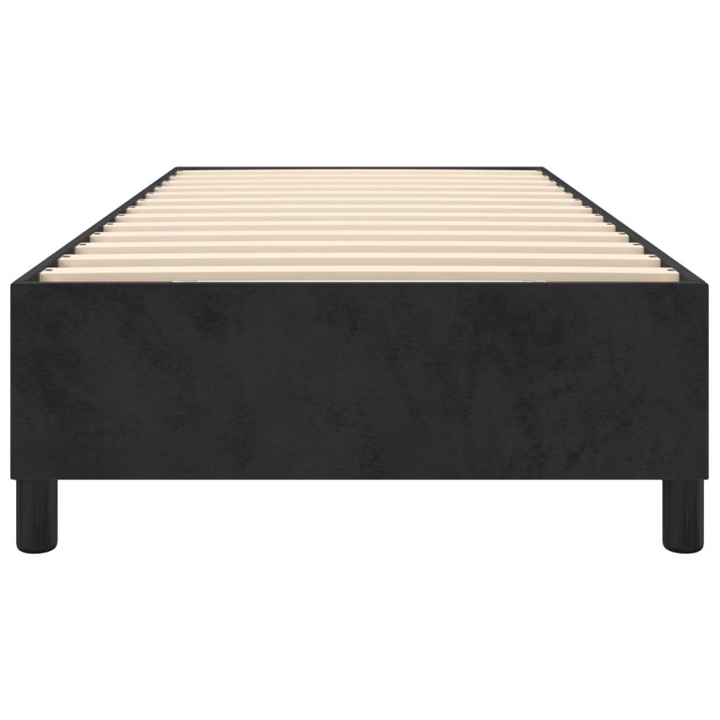 Struttura Letto a Rete a Molle Nero 90x190 cm in Velluto
