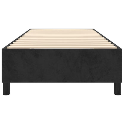 Struttura Letto a Rete a Molle Nero 90x190 cm in Velluto
