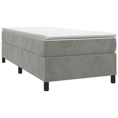 Struttura Letto a Rete a Molle Grigio Chiaro 90x200 cm Velluto