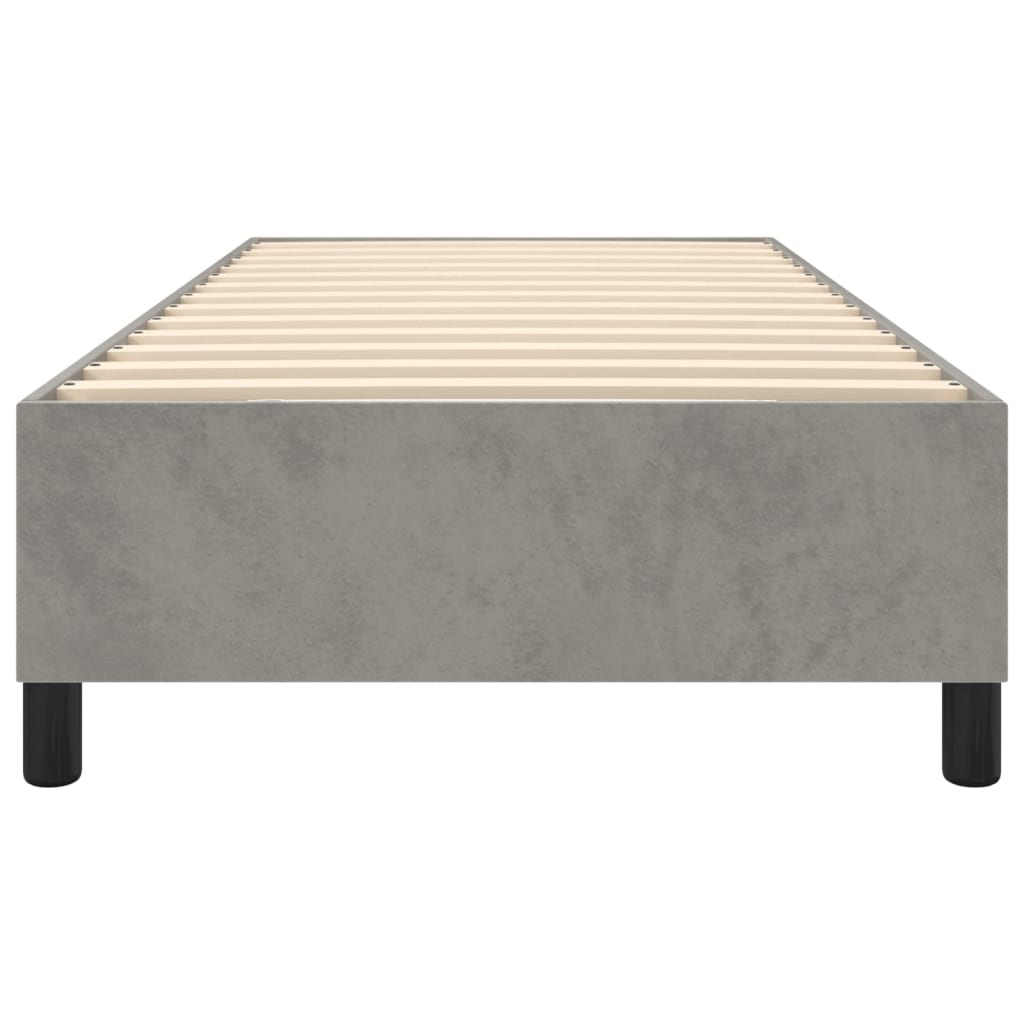 Struttura Letto a Rete a Molle Grigio Chiaro 90x200 cm Velluto