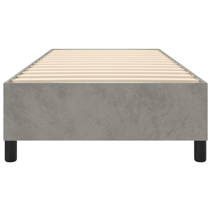 Struttura Letto a Rete a Molle Grigio Chiaro 90x200 cm Velluto
