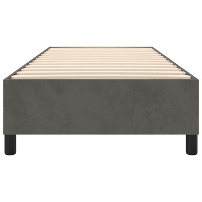 Struttura Letto a Rete a Molle Grigio Scuro 90x200 cm Velluto