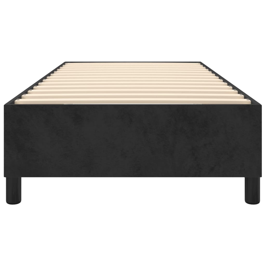 Struttura Letto a Rete a Molle Nero 90x200 cm in Velluto
