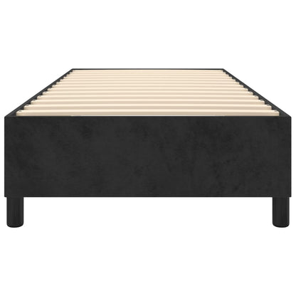 Struttura Letto a Rete a Molle Nero 90x200 cm in Velluto
