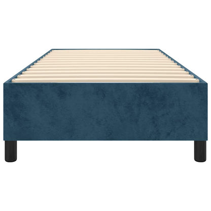 Struttura Letto a Rete a Molle Blu Scuro 90x200 cm in Velluto
