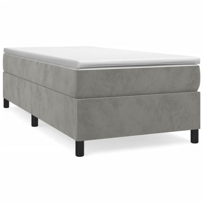Struttura Letto a Rete a Molle Grigio Chiaro 100x200 cm Velluto