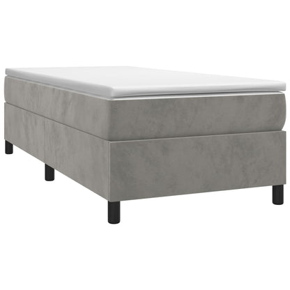 Struttura Letto a Rete a Molle Grigio Chiaro 100x200 cm Velluto