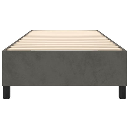 Struttura Letto a Rete a Molle Grigio Scuro 100x200 cm Velluto