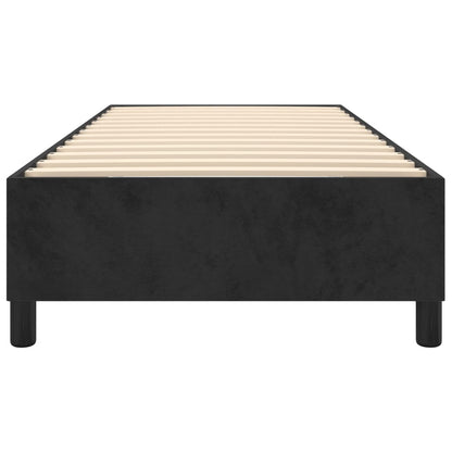 Struttura Letto a Rete a Molle Nero 100x200 cm in Velluto