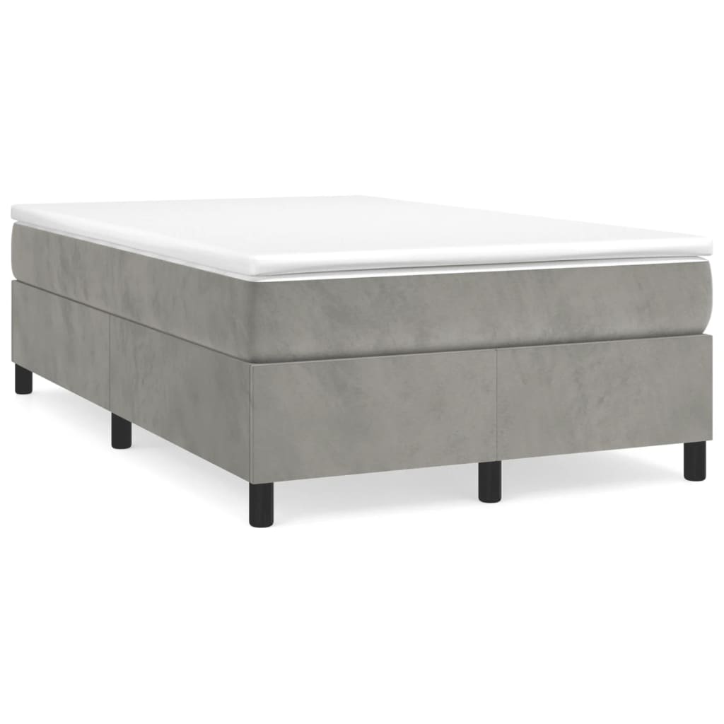 Struttura Letto a Rete a Molle Grigio Chiaro 120x200 cm Velluto