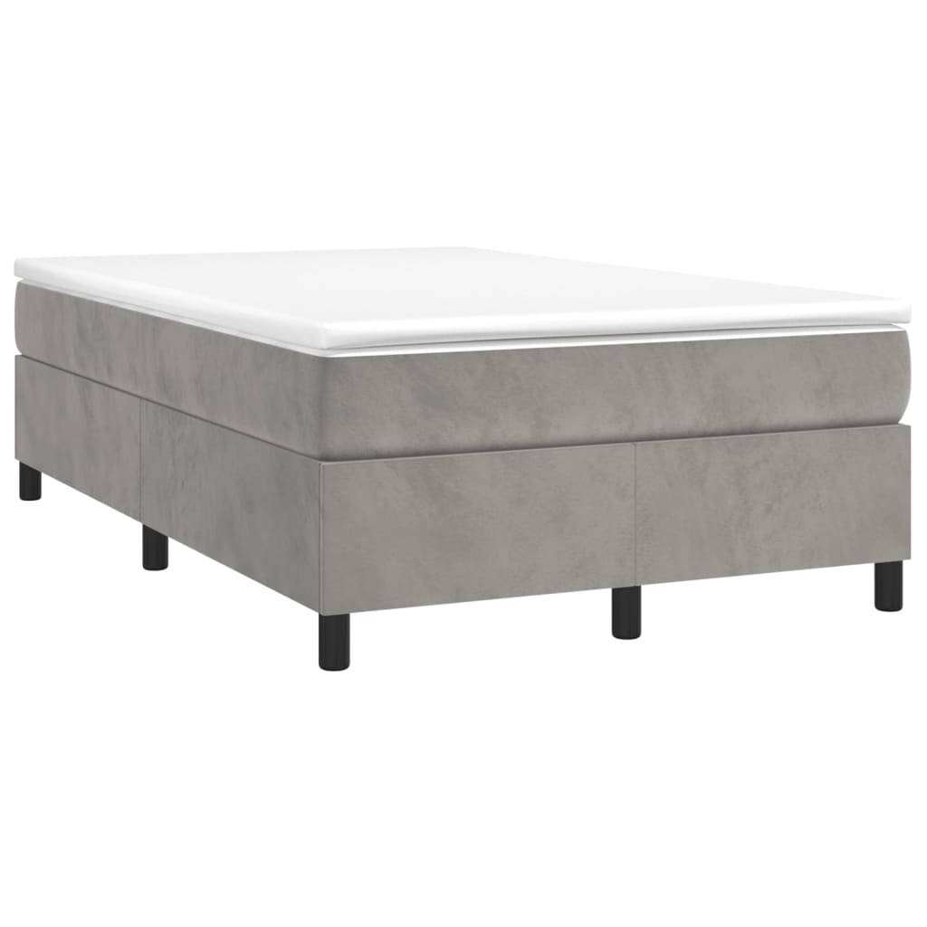 Struttura Letto a Rete a Molle Grigio Chiaro 120x200 cm Velluto