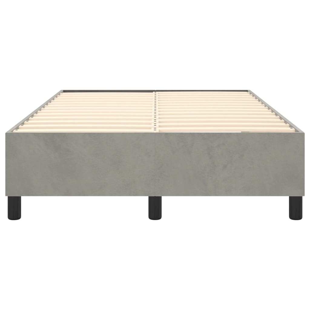 Struttura Letto a Rete a Molle Grigio Chiaro 120x200 cm Velluto