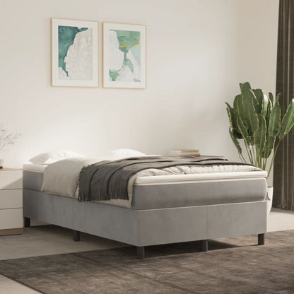 Struttura Letto a Rete a Molle Grigio Chiaro 120x200 cm Velluto