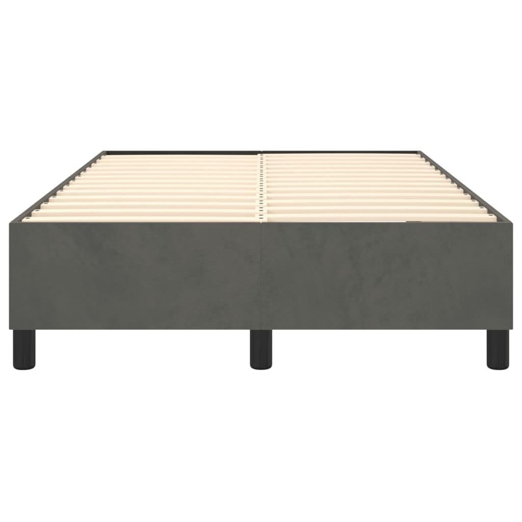 Struttura Letto a Rete a Molle Grigio Scuro 120x200 cm Velluto