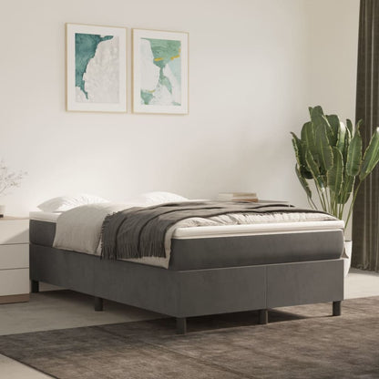 Struttura Letto a Rete a Molle Grigio Scuro 120x200 cm Velluto