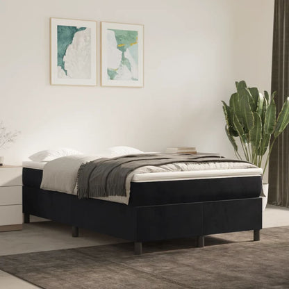 Struttura Letto a Rete a Molle Nero 120x200 cm Velluto